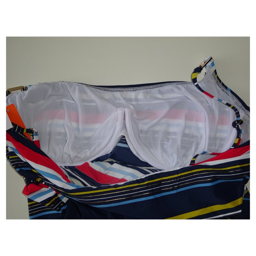 Captiva blue striped underwire tankini set - Picture 4 of 5